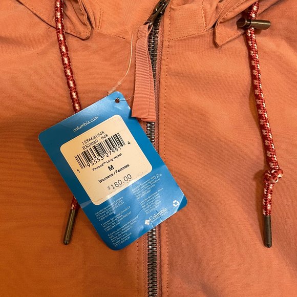 Columbia Womens Long Jacket Cedar Blush Authentic Waterproof Classic Fit - Picture 3 of 8